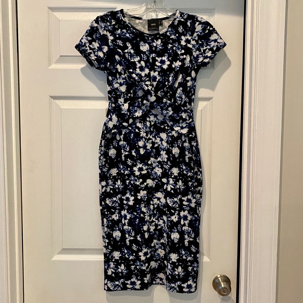 ASOS maternity cocktail career floral dress